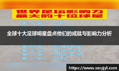 全球十大足球明星盘点他们的成就与影响力分析